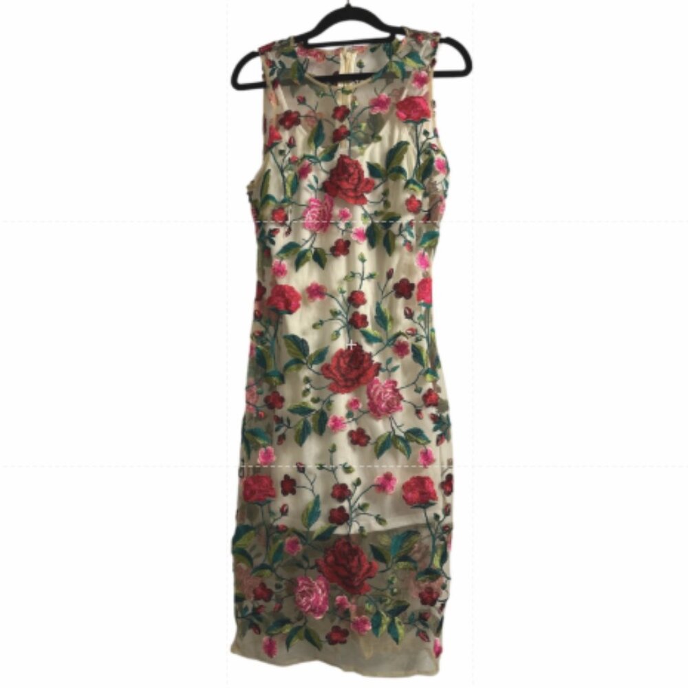stunning Alexia Admor sheath dress w/embroidery